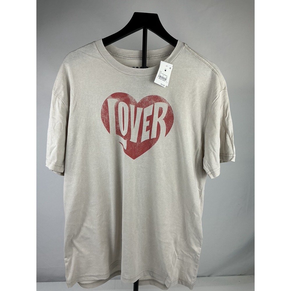 Mad Engine Lover Heart Graphic T-Shirt Womens 2XL Crew Neck Short Sleeve‎ Top